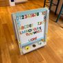 kids easel floor standing magnetic white and black board Image 5