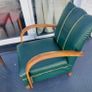 Art Deco restored Vintage 1930s Bentwood fireside chair in faux leatherette Image 5