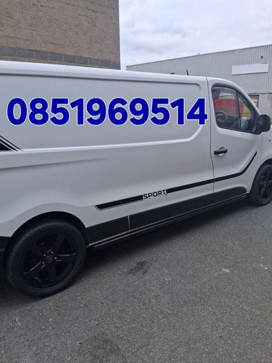 man with a medium size van
