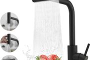 Black modern kitchen tap