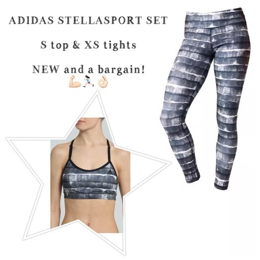 ADIDAS STELLASPORT SEt  XS top&tights   NEW and a bargain!
