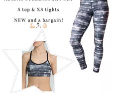 ADIDAS STELLASPORT SEt  XS top&tights   NEW and a bargain!