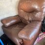Used Leather Recliner Armchair Image 2