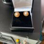 gold 9ct pearl ear rings Image 2