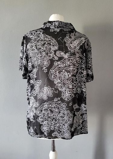 Dunnes black & white blouse, Size 20