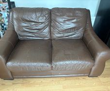 Two  seat leather sofa