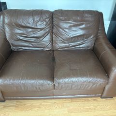 Two  seat leather sofa