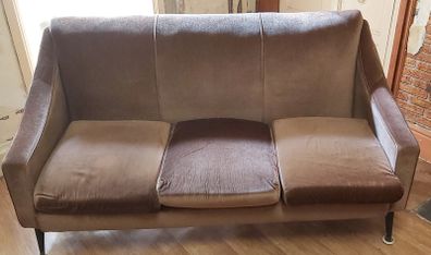 Vintage 1950s Three Seater Sofa Couch