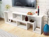 TV Cabinet Double L-Shaped White