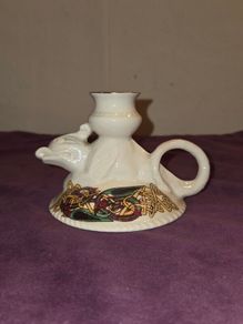 Cre Irish Porcelain Candlestick Holder