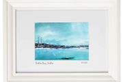 Poolbeg - Blue, Dublin Print by artist Helen Mathews