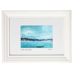 Poolbeg - Blue, Dublin Print by artist Helen Mathews