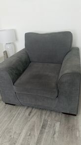grey dfs armchair