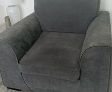 grey dfs armchair