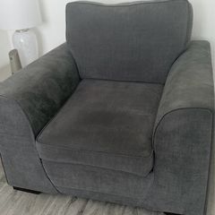grey dfs armchair