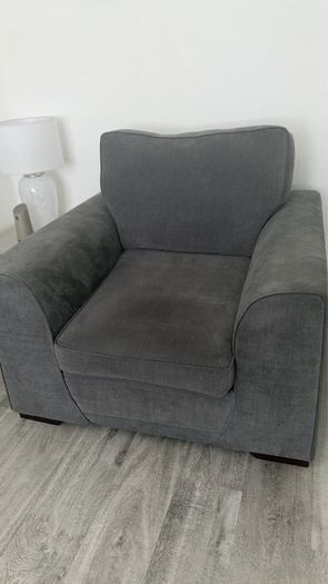 grey dfs armchair