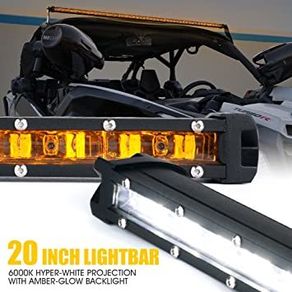 Amber or White Slim LED Light Bar Single Row 20" inch 90W For SUV 4X4 Off Road LED Work Light Lamp Truck Tractor Trailer Van