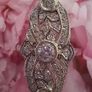 Antique Art Deco 14 Carat White Gold and Diamond Ring Image 2