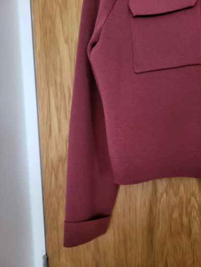 Sezane berry color cardigan