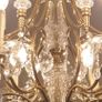 Old Brass&Cut Glass Chandelier Image 9