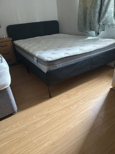 Bed with mattress