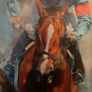 Large horse and jockey picture  50cm x 60cm. Image 3