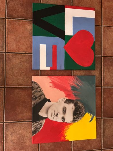 2 Canvas Wall Art Pictures 40 x 40cm