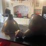 TWO Pendant Lights Ikea  -grey Large 50cm With Bulbs Image 4