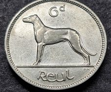 Ireland Excellent 1939 Six Pence 6d coin