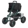 Garden Seat with Wheels, Rolling Garden Stool with Height Adjustable & 360 Swivel Seat, 181 kg Weight Capacity, Gardening Cart Bench, Ergonomic Backrest & Tool Storage, for Garden, Yard, Patio Image 10