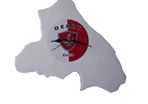 Handmade Glass County Clock - Derry