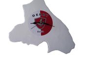 Handmade Glass County Clock - Derry
