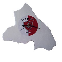 Handmade Glass County Clock - Derry