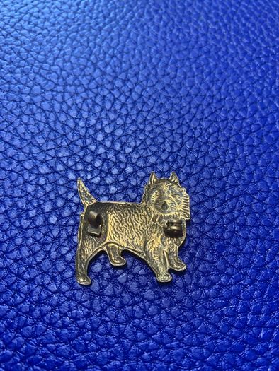 Scottie Dog Badge Pin Brooch