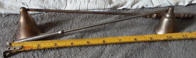 two vintage collectable candle snuffer'