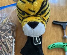 Tiger Driver Cover, tees, ball marker,stud remover