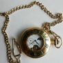 Mount Royal Half Hunter Gold Plated Sun and Moon Dial Pocket Watch (works perfectly) Image 6