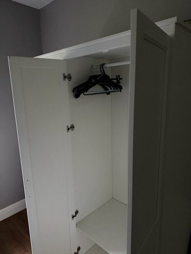 Single Bed and Wardrobe