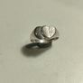 1978 Double Heart Sterling Silver Ring Image 2