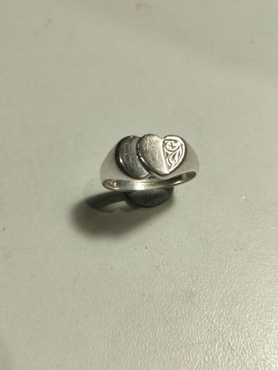 1978 Double Heart Sterling Silver Ring