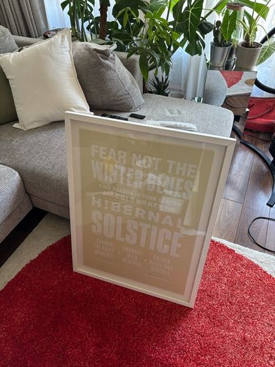 Large Oak Framed Wall Art