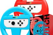 Steering Wheels for Nintendo Switch &amp; OLED Joy-Cons, Racing Wheels for Mario Kart 8 Deluxe [Mariokart Switch Steering Wheel Joycon Controller Attachment (FREE POSTAGE)