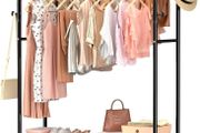 NEW SALE | Clothes Rail Metal Double Pole Garment Rack Multifunctional Clothes Racks with Shelves for Hanging Clothes,Suitable for Home Bedroom
