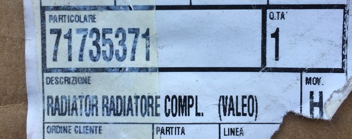 Radiator (Fiat Bravo Brava Marea)