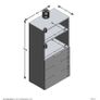 FMD Dresser with 3 Drawers and Open Shelving Black Image 6