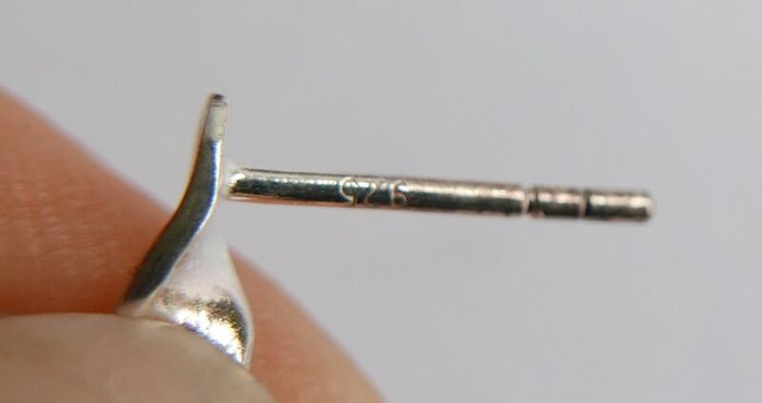 Vintage Sterling silver twist stud earrings