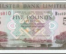 Northern Ireland | 5 Pounds | Ulster Bank | 1998 | P.355b | aUNC