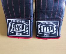 Leather boxing gloves for punching bag practice