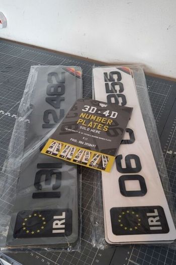 3d and 4d number plates