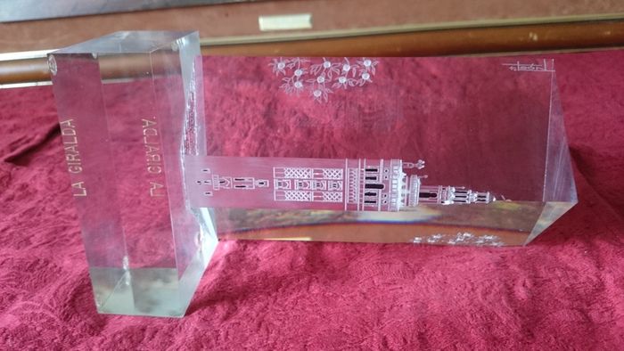 8.25 Inches Tall La Giralda Bell Tower Glass Prism